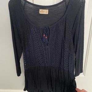 Hollister navy top